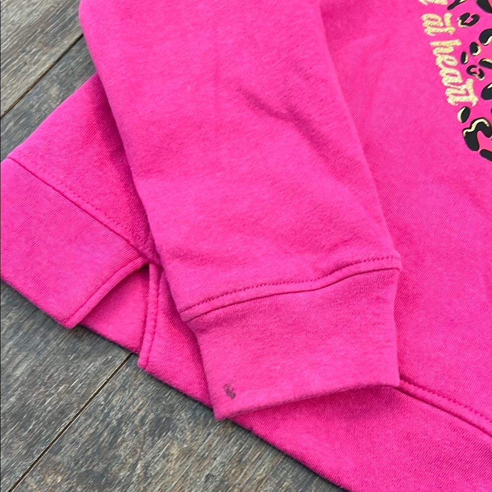 bcg Pink Hoodie with Heart Design and Long Sleeves - Picture 10 of 12